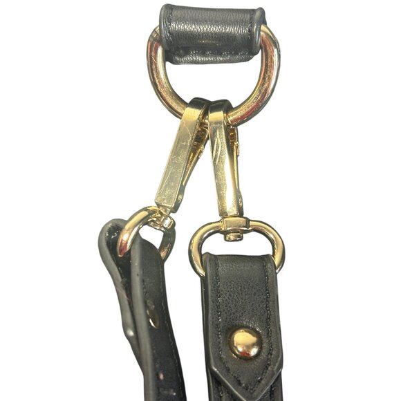 Bebe Los Angeles Back Pack Black Quilted Side Zip Purse - Picture 14 of 14